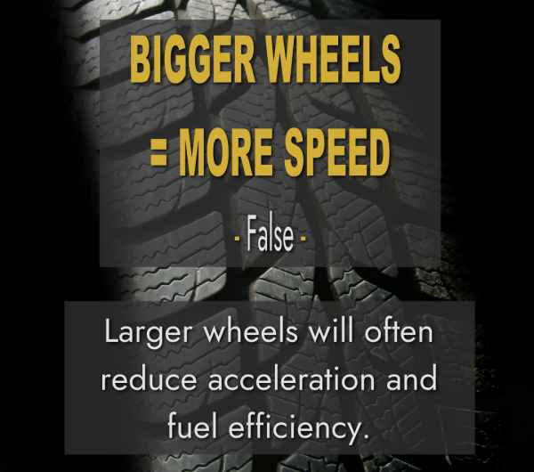 Myth #5: Bigger Wheels = More Speed